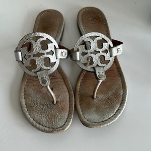 Tory Burch Silver Miller Sandal Size 9M